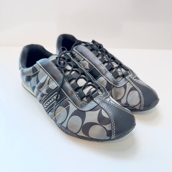 Coach Kirby Q999 Women’s Sneakers – Size 6.5M – Black Signature Logo - Picture 3 of 10